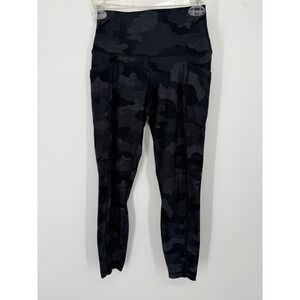 Yogalicious Lux Leggings Womens Small Black Charcoal Camo High Rise Pockets